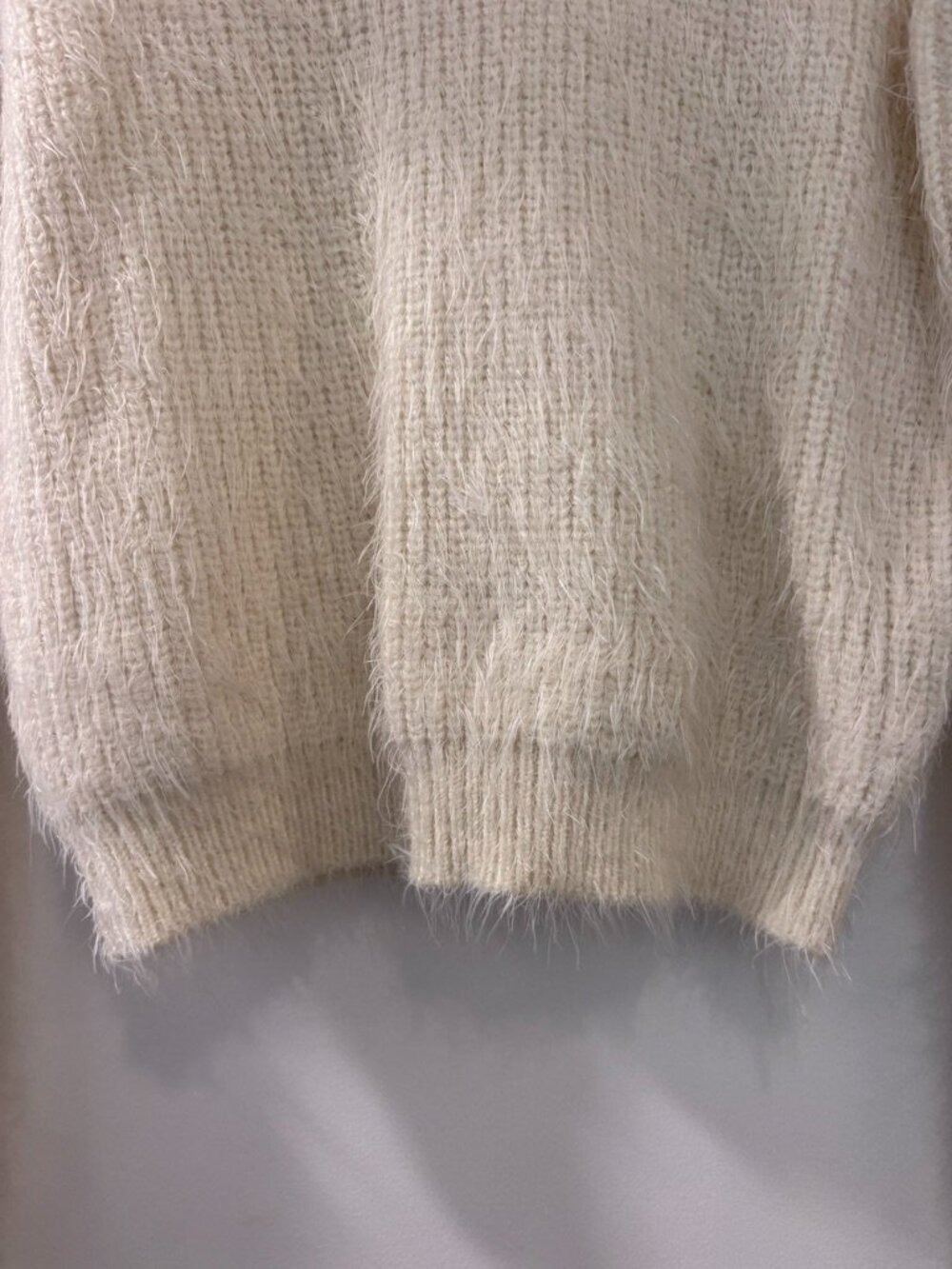 Forever 21 Cream Fuzzy Sweater - Picture 3 of 6
